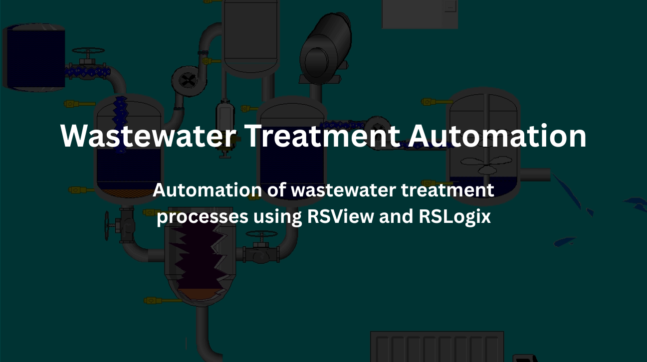 Screenshot of Wastewater Treatment Automation - Automation of wastewater treatment processes using RSView and RSLogix